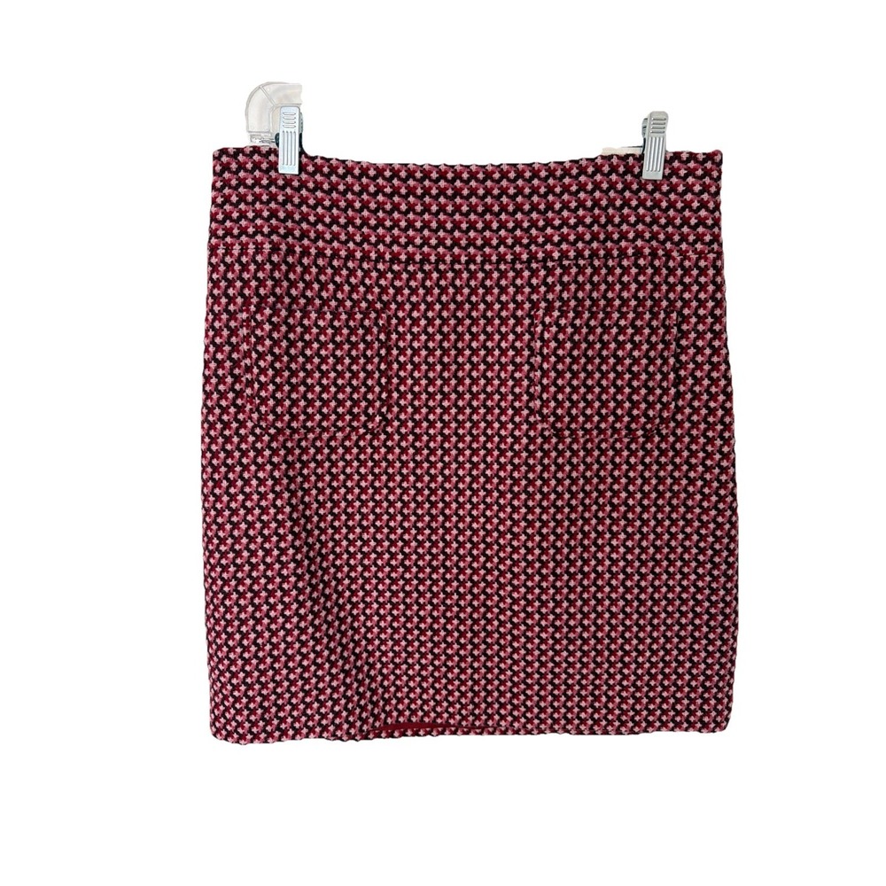 Ann Taylor LOFT Sz 10 Multicolored Pink Wool Blend Tweed  Pencil‎ Skirt New